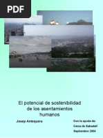 ANTEQUERA José - El Potencial de Sostenibilidad de Los Asentamientos Humanos (2004) - Libro