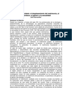 Cuidar y Ser Cuidado El Desplazamiento Del Matrimonio Parentesco Genero y Sexualidad John Borneman