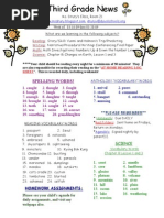 Spelling Words!: Reading: Writing: Math: Science