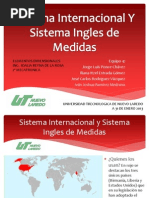 Sistema Internacional Y Sistema Ingles de Medidas