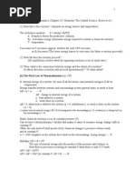 Chapter 19 Chemical Thermodynamics