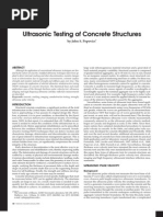 Ut Testing of Concrete Structures