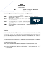 GM06 Business Law: Assignment No.I