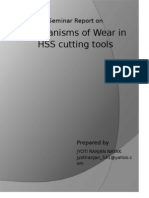 Mechanisms of Wear in HSS Cutting Tools