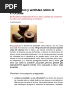 Cinco Mitos y Verdades Sobre El Chocolate