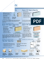 Square Wall Mount Glass Clip Square 180 Glass-to-Glass Clip: C-1802X5 C-GTW1