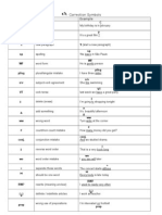 Correction Symbols Writing