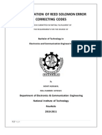 Implementation of Reed Solomon Error Correcting Codes