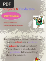 Subject& Predicates