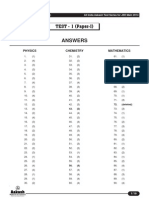 Answers: TEST - 1 (Paper-I)