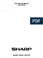 Sharp India Limited: 27th Annual Report 2011-2012