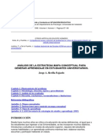 Analisis de La Estrategia Mapa Conceptual para Generar Aprendizaje en Estudiantes Universitarios