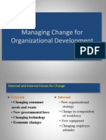 Managing Change For Organizational Development