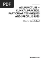 Acupuncture - Clinical Practice, Particular Techniques and Special Issues 2011