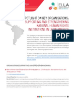 SPOTLIGHT ON ORGANISATIONS: Key Organisations Supporting and Strengthening National Human Rights Institutions in Latin America