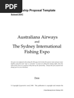 Australiana Airways The Sydney International Fishing Expo: Sponsorship Proposal Template