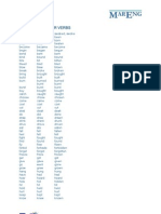 Mareng Grammar List of Irregular Verbs