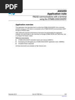 AN3259 Application Note: RS232 Communications With A Terminal Using The STM8S-DISCOVERY