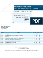 B.Tech. (CCC) IV Year (NR) Results - March, 2012: HTNO:07063A3651 Name: S Jayakumar Father Name: YYY