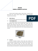 Resume Mineral Pembentuk Batuan