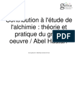 Albert POISSON: Contribution À L'étude de L' Alchimie: Théorie Et Pratique Du Grand-Oevre / Abel Haatan'