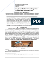 Patient Monitoring System For Cardiovascular Patient With Body Temperature Using Lab VIEW