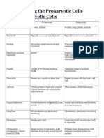 Comparing The Prokaryotic Cells and Eukaryotic Cells