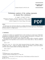 Preliminary Analysis of The Scaling Exponents in Channel Ow Turbulence