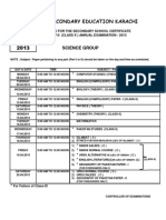 Rs-Ii 2013: Board of Secondary Education Karachi