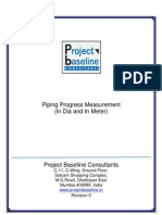 Piping-Progress-Measurement - (In Dia and in Meter)