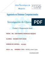 Investigación de Operaciones - Unidad 1