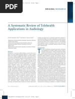 A Systematic Review of Telehealth Applications in Audiology: Original