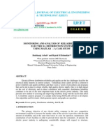 Monitoring and Analysis of Reliaibility of Electrical Distribution System