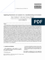 Functional Cost Analysis Application in Manufacturing