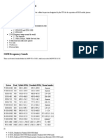 GSM Frequency Bands 