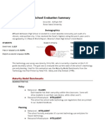 School Evaluation Summary: Demographics