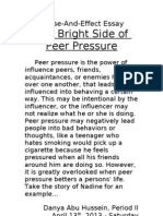 Cause and Effect Essay - Peer Pressure