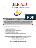 A.H.E.A.D: Mds / Adc / Nbde & Ndeb Coaching