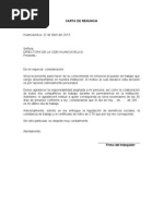 Carta de Renuncia