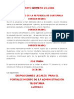 DISPOSICIONES LEGALES PARA EL FORTALECIMIENTO Dto-20-2006