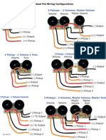 1 Pickup Volume Control 2 Pickups - 2 Volumes, Master Volume