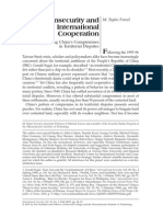 Regime Insecurity and International Cooperation Explaining China's Compromises in Territorial Disputes PDF