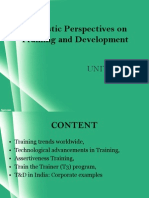 Futuristic Perspectives On Training and Development: UNIT-4