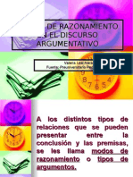 Modos de Razonamiento en El Discurso Argumentativo