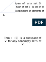 Span of Any Set S