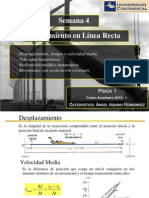 Fisica I - Sem4 - Movimiento en Línea Recta