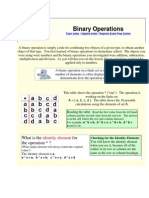 Binary Operations