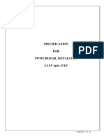 Switchgear Specifications