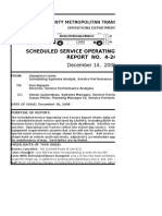 Scheduled Service Operating Cost Factors Report No. 4-24: December 14, 2008