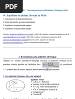 Cours Système Binaire Liquide-Vapeur